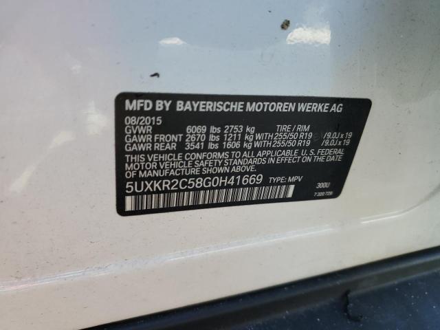 2016 BMW X5 SDRIVE3 - 5UXKR2C58G0H41669