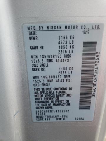 2018 NISSAN NV200 3N6CM0KN7JK692582