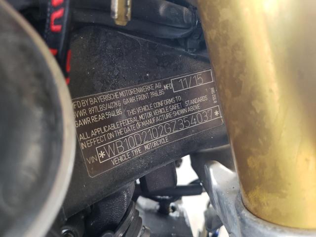 2016 BMW S 1000 RR - WB10D2102GZ354037