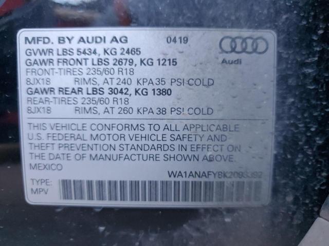 WA1ANAFY8K2093392 Audi Q5 PREMIUM 12