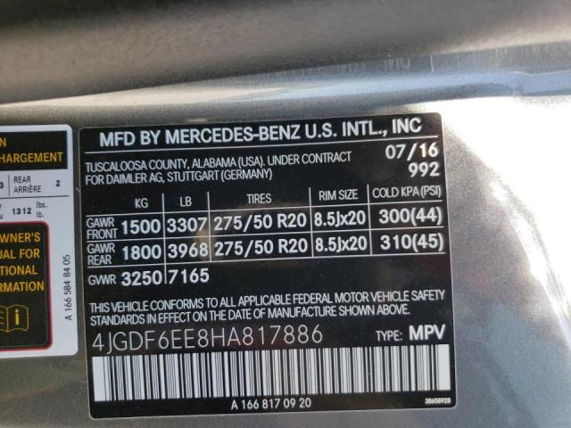 4JGDF6EE8HA817886 Mercedes-Benz Gls 450 4matic