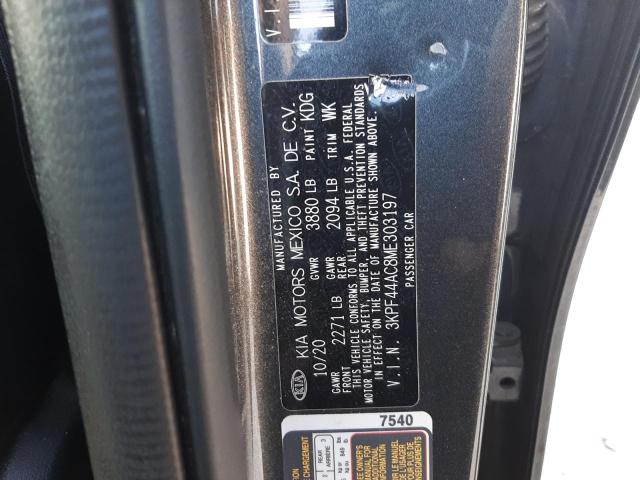 3KPF44AC8ME303197 KIA FORTE GT