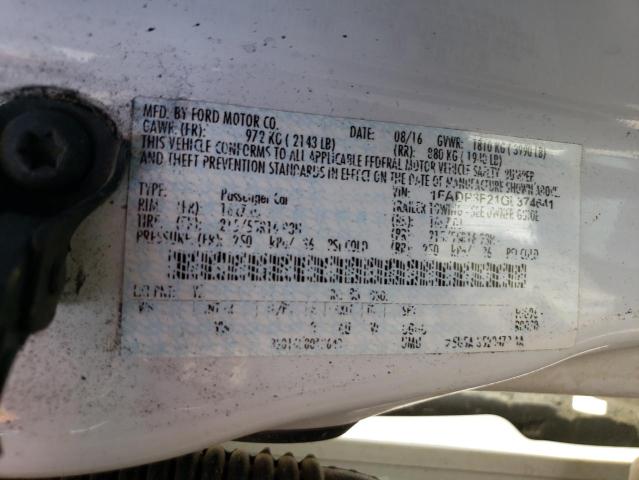 1FADP3F21GL374641 Ford FOCUS SE