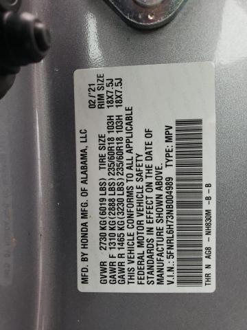 5FNRL6H73NB004989 Honda ODYSSEY EXL