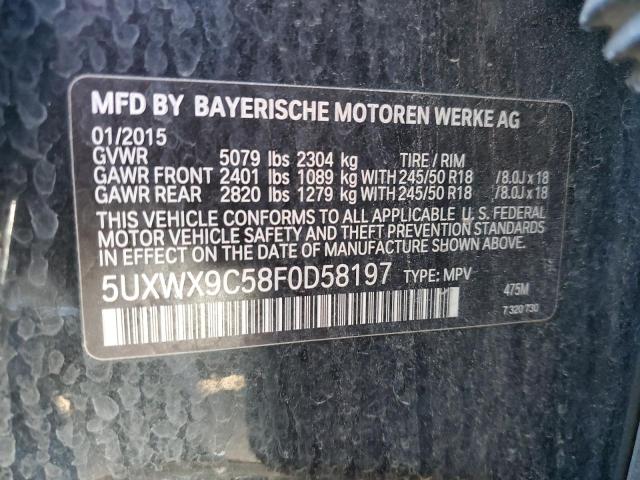 5UXWX9C58F0D58197 2015 BMW X3, photo no. 12