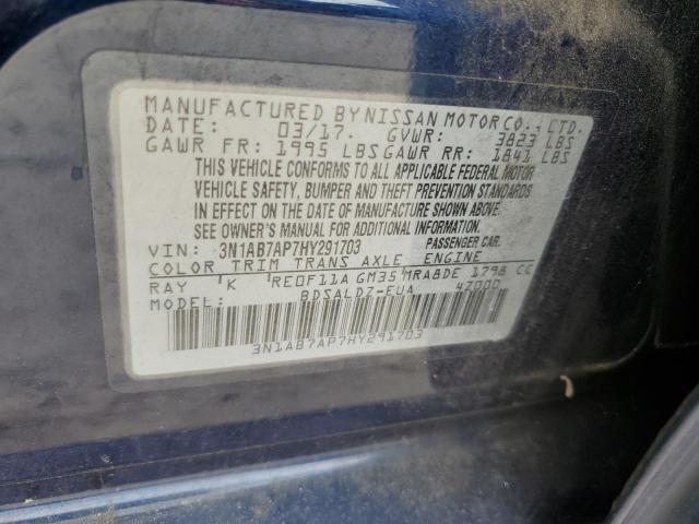 2017 NISSAN SENTRA S - 3N1AB7AP7HY291703