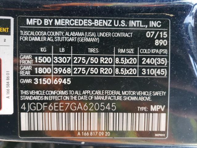 VIN 4JGDF6EE7GA620545 2016 Mercedes-Benz GL-Class, ... no.13