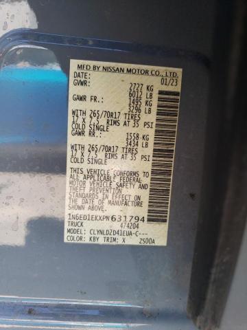 1N6ED1EKXPN631794 Nissan FRONTIER S