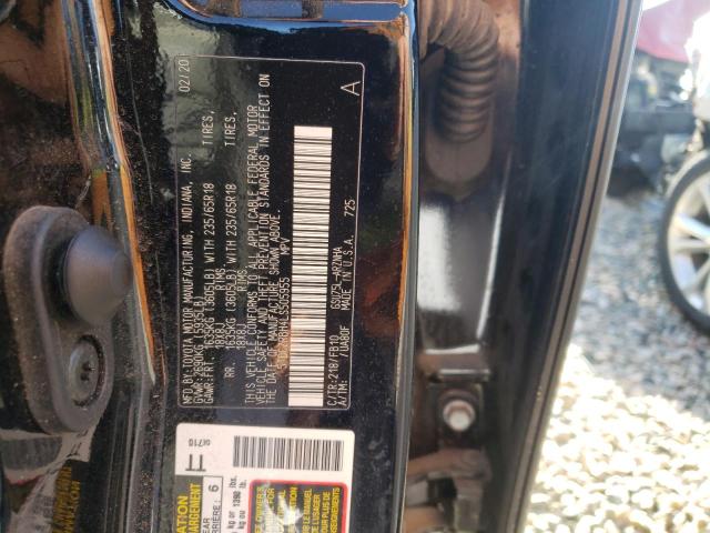 VIN 5TDCZRBH4LS505955 2020 Toyota Highlander, L no.12