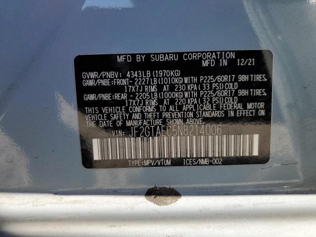 JF2GTAEC5N8214006 Subaru Crosstrek Premium