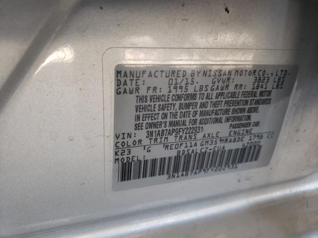 3N1AB7AP9FY222931 Nissan SENTRA S