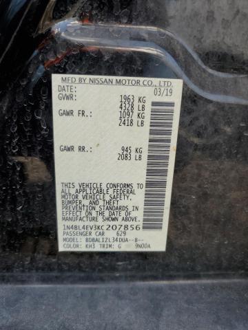 1N4BL4EV3KC207856 Nissan ALTIMA SL