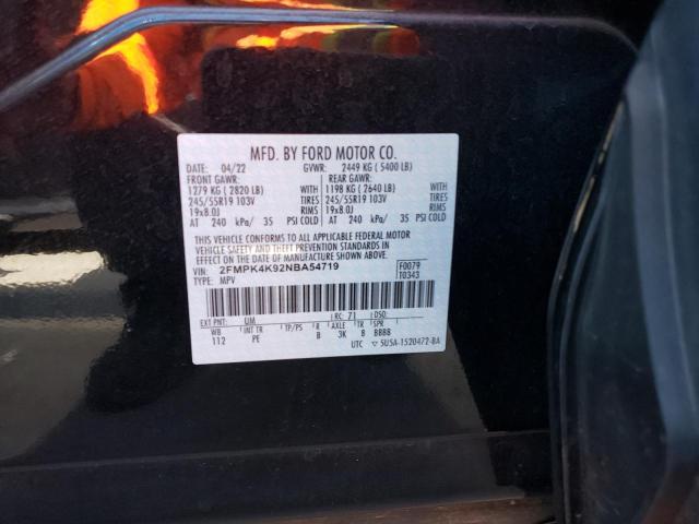 2FMPK4K92NBA54719 Ford Edge Titanium