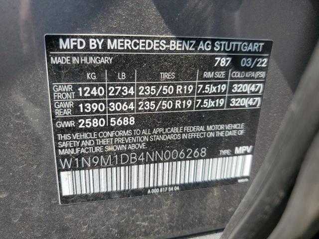 2022 MERCEDES-BENZ EQB 350 4M W1N9M1DB4NN006268