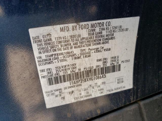 1FAHP2F8XHG108643 Ford Taurus Limited