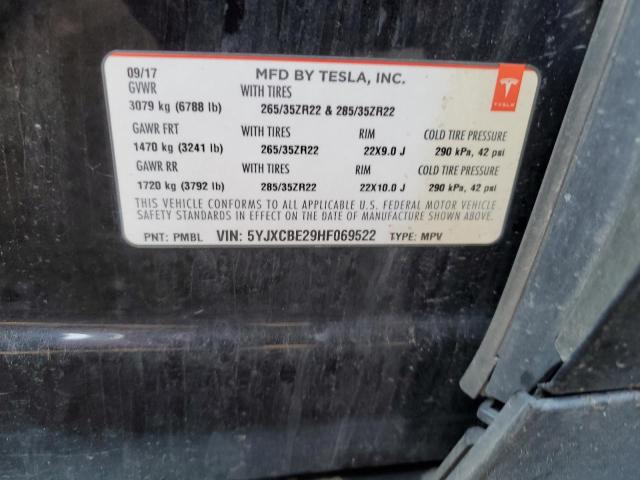 5YJXCBE29HF069522 Tesla MODEL X