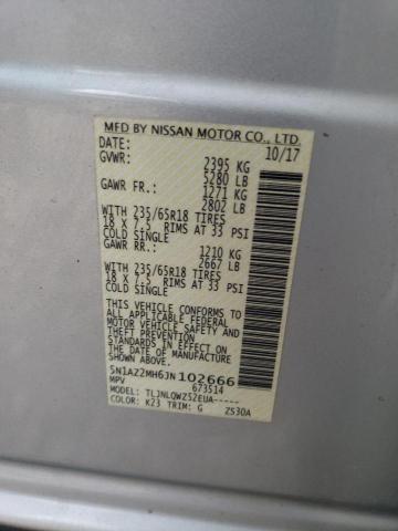 5N1AZ2MH6JN102666 Nissan MURANO S