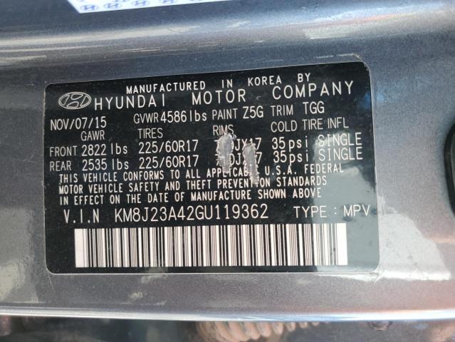 KM8J23A42GU119362 Hyundai TUCSON SE
