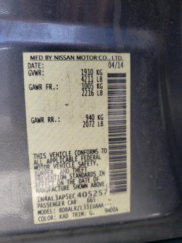 1N4AL3AP5EC405257 Nissan ALTIMA 2.5