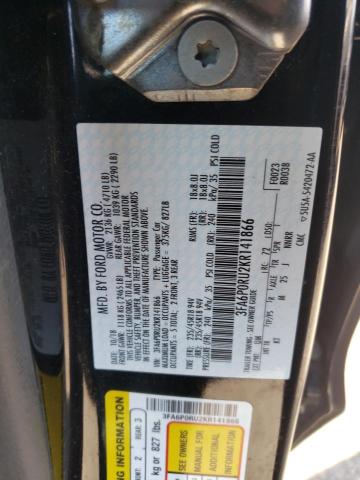 3FA6P0RU2KR141866 2019 FORD FUSION, photo no. 13