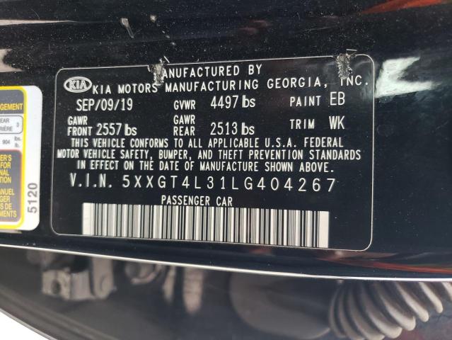 5XXGT4L31LG404267 KIA Optima Lx