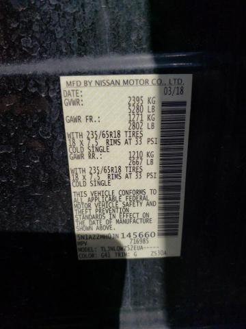 5N1AZ2MH0JN145660 Nissan MURANO S