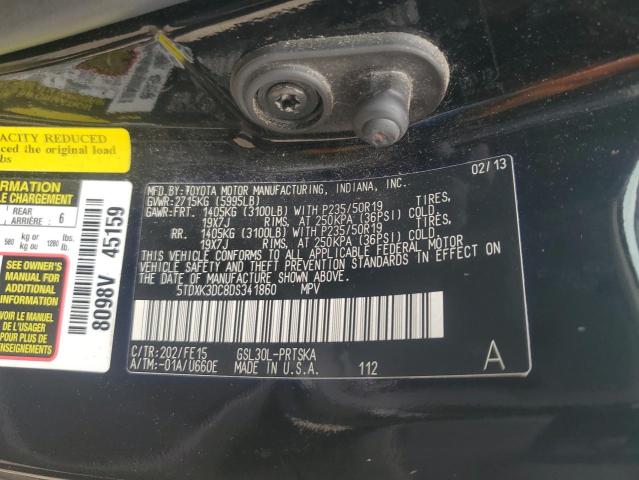 5TDXK3DC8DS341860 2013 TOYOTA SIENNA - Image 12