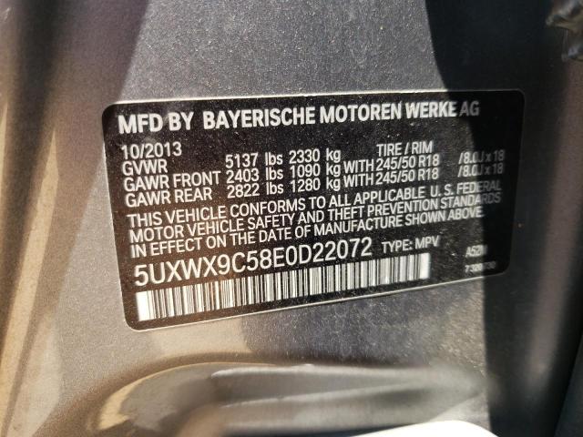 5UXWX9C58E0D22072 2014 BMW X3, photo no. 12