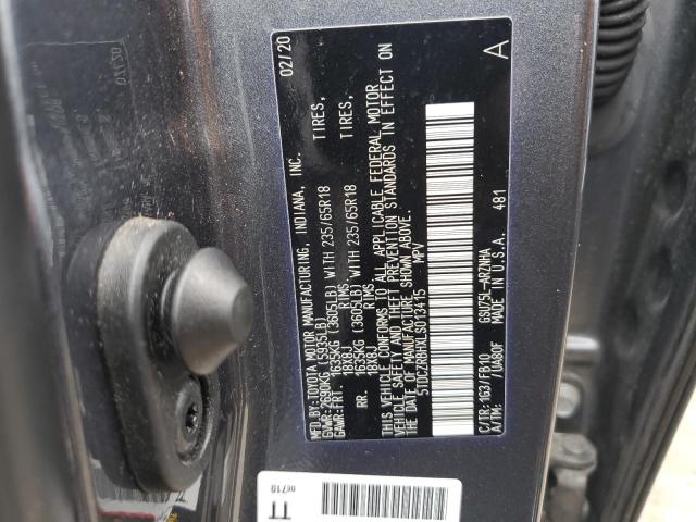 VIN 5TDCZRBHXLS013415 2020 Toyota Highlander, L no.13