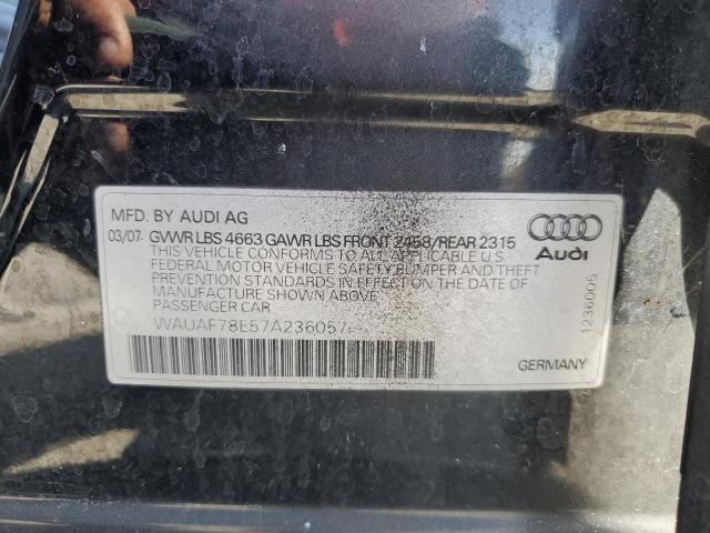 WAUAF78E57A236057 | 2007 Audi a4 2