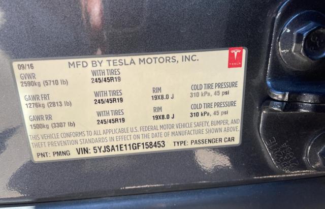 5YJSA1E11GF158453 Tesla MODEL S
