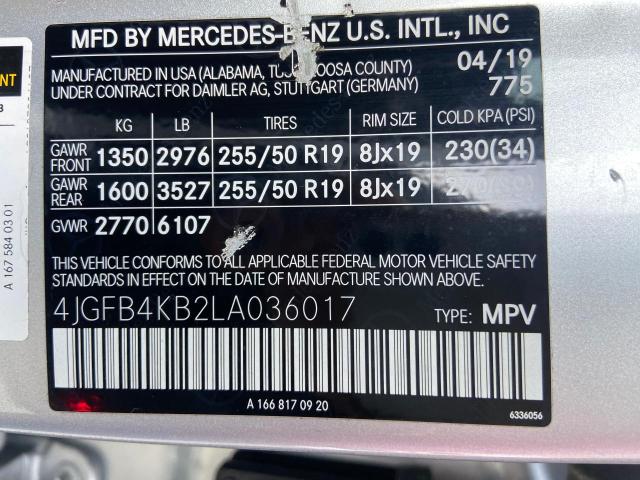 4JGFB4KB2LA036017 2020 MERCEDES-BENZ GLE-CLASS - Image 15