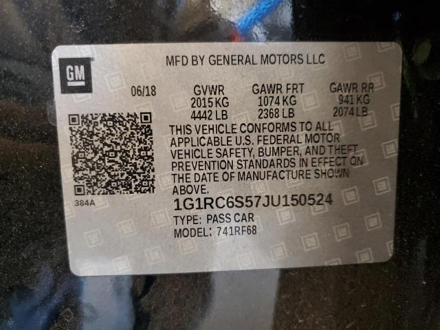 VIN 1G1RC6S57JU150524 2018 Chevrolet Volt, LT no.12