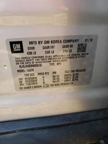 KL4CJASB3KB850432 Buick Encore Preferred
