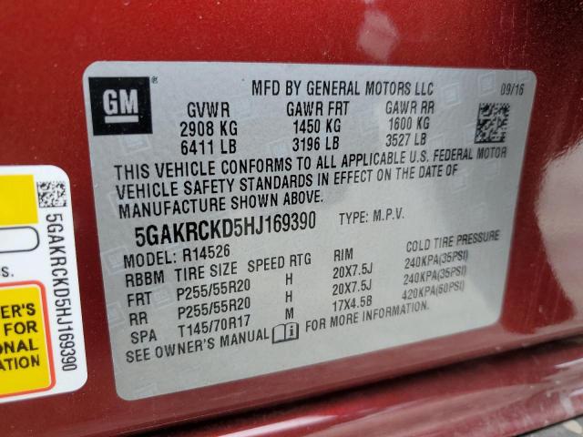 5GAKRCKD5HJ169390 Buick Enclave