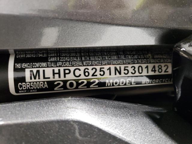 2022 HONDA CBR500 RA MLHPC6251N5301482