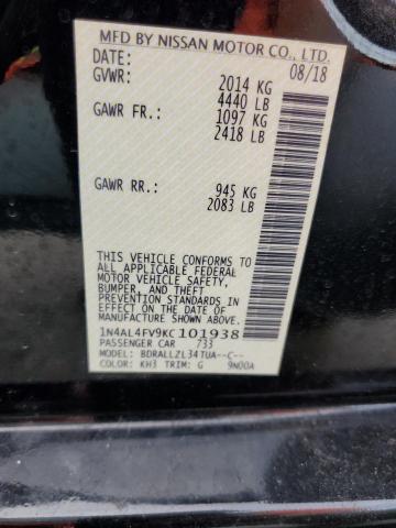 2019 NISSAN ALTIMA EDI - 1N4AL4FV9KC101938