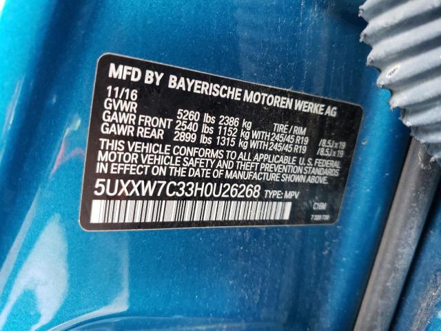 5UXXW7C33H0U26268 BMW X4 Xdrivem40i