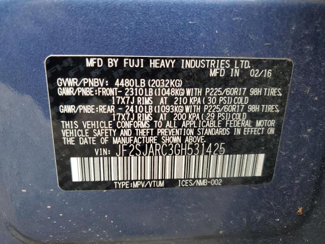JF2SJARC3GH531425 Subaru Forester 2.5i Limited