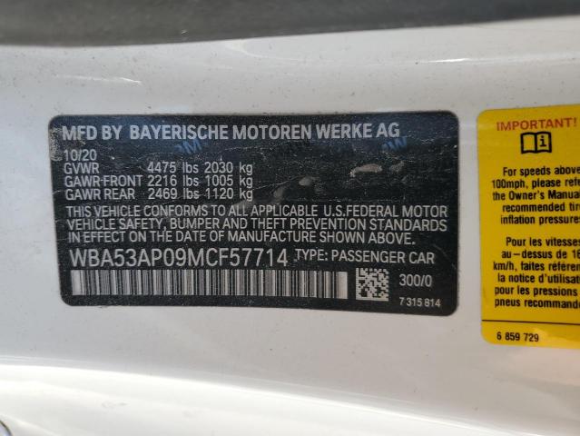 WBA53AP09MCF57714 BMW 430I