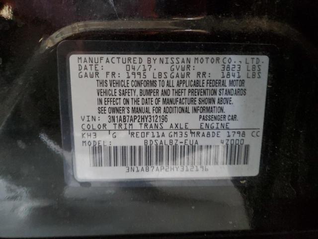 3N1AB7AP2HY312196 Nissan SENTRA S