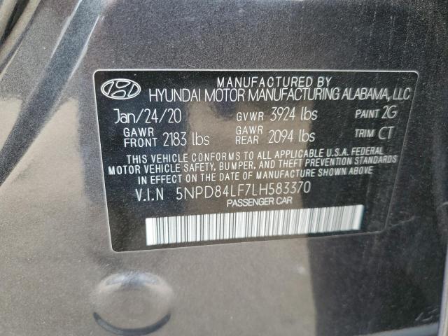 2020 HYUNDAI ELANTRA 4D 5NPD84LF7LH583370