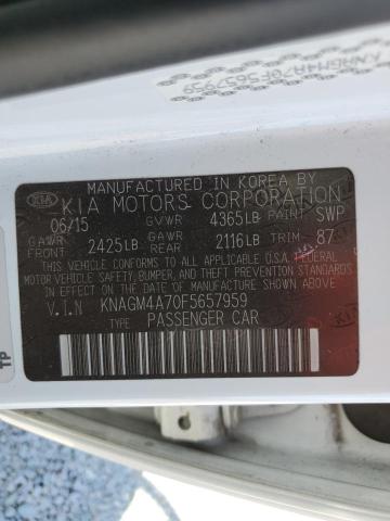 KNAGM4A70F5657959 KIA Optima Lx