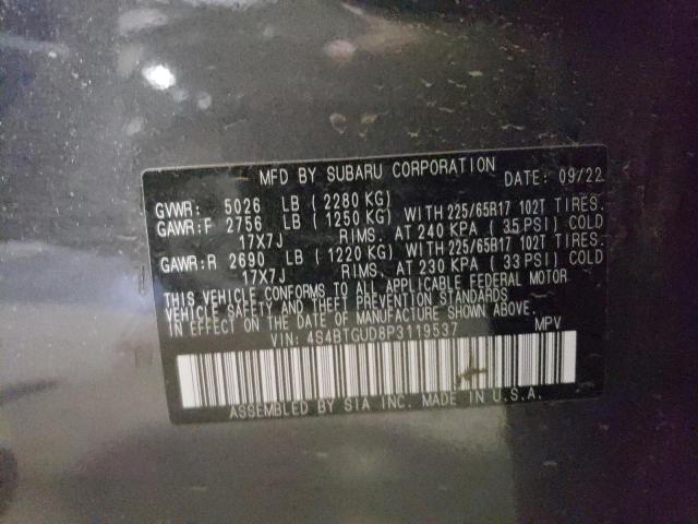 4S4BTGUD8P3119537 Subaru Outback Wilderness