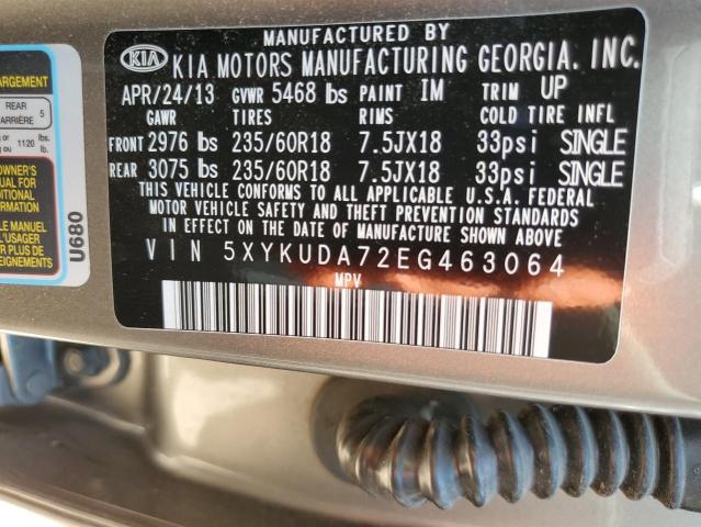 5XYKUDA72EG463064 KIA SORENTO EX