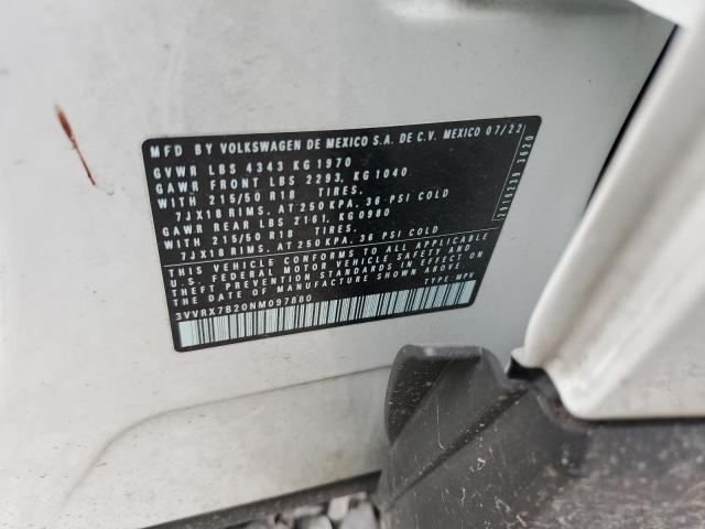 2022 VOLKSWAGEN TAOS SE - 3VVRX7B20NM097880