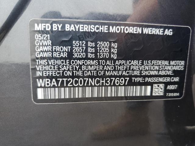2022 BMW 740 I - WBA7T2C07NCH37697