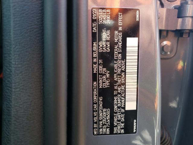 2023 VOLVO XC40 PLUS YV4L12UN7P2040745