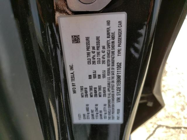 5YJ3E1EB6NF111062 Tesla MODEL 3