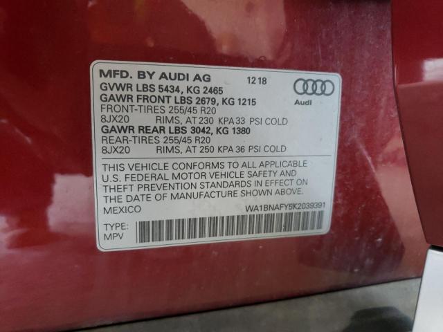 WA1BNAFY5K2039391 2019 AUDI Q5 - Image 14